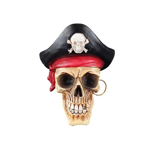 Pirate skull figurine black - skull,