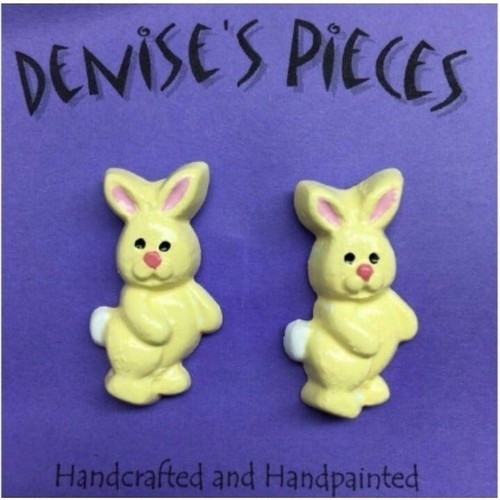 Easter bunny earrings yellow - earrings,