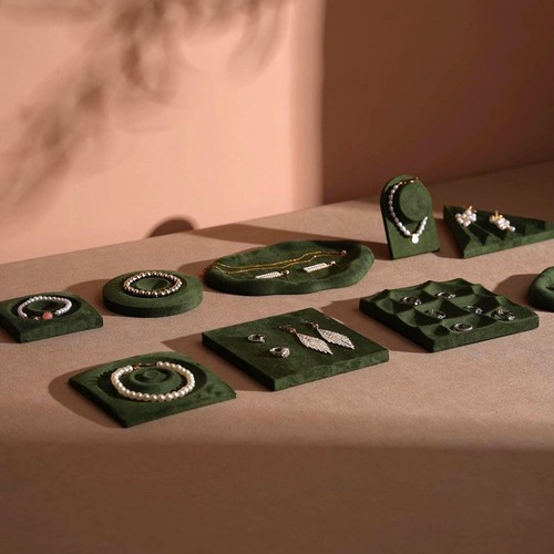 Minimalist suede jewelry - minimalist, trays