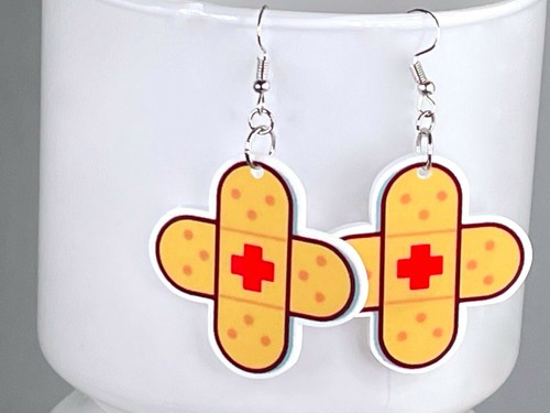 Plaster earrings flatback cool - plaster,