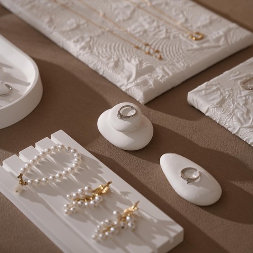 Plaster jewelry display - jewelry,